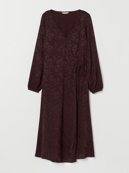 Платье миди H&M модель 7333628abr_темно-сливовый Фото