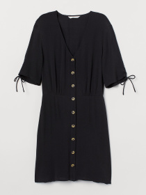 Платье мини H&M модель 7334199RP2_Черный Фото