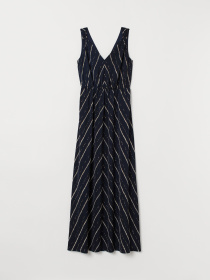 Платье макси H&M модель 7344369log_Темно-синий Фото