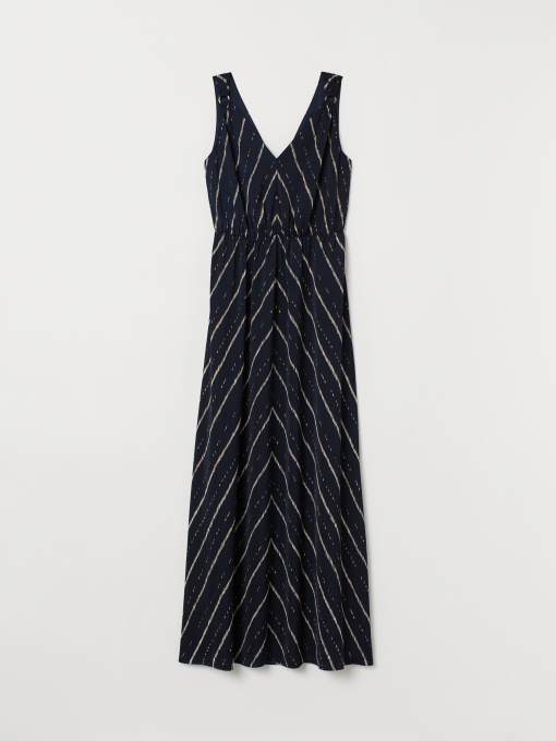 Платье макси H&M модель 7344369log_Темно-синий Фото