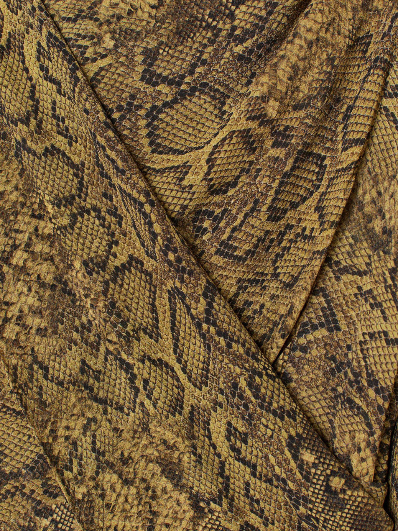 Платье миди H&M модель 7384019RP12_горчичный с узором Фото