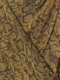 Платье миди H&M модель 7384019RP12_горчичный с узором Фото