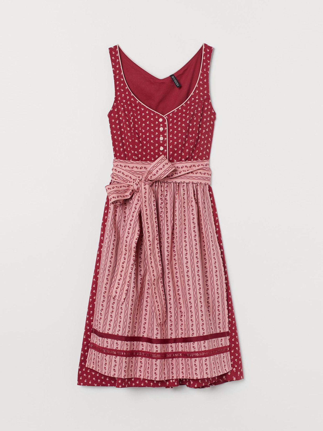 Сукня міді H&M модель 7404650ral_Бордово-розовый Фото