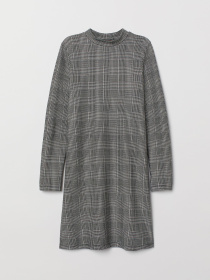 Платье мини H&M модель 7509618log_Черно-белый Фото