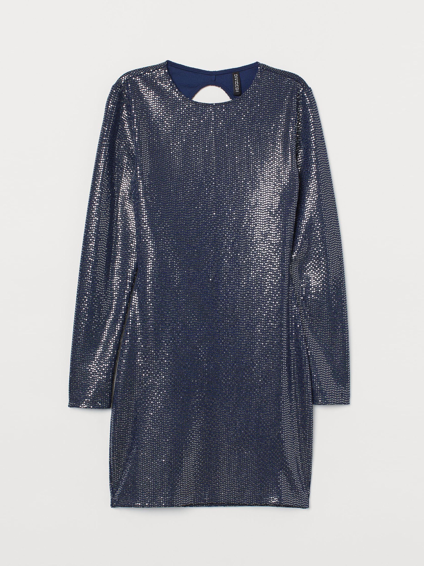 Платье мини H&M модель 7512140sdm_Синий Фото