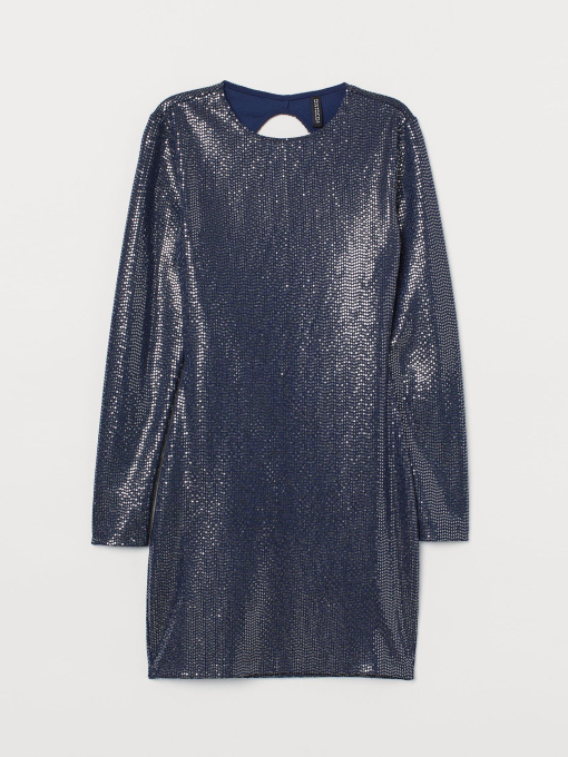 Платье мини H&M модель 7512140sdm_Синий Фото