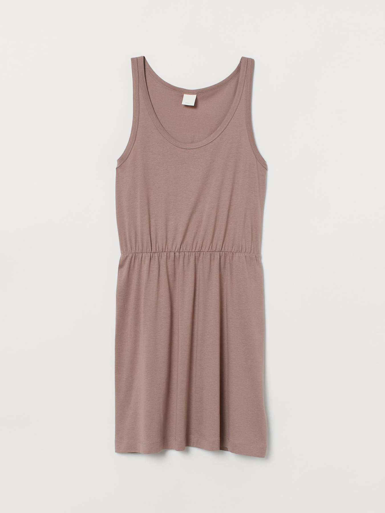 Платье мини H&M модель 7530610log_Темно-бежевый Фото