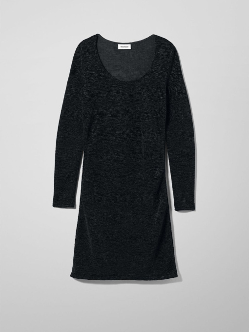 Платье мини H&M модель 7678780bar_Черный Фото