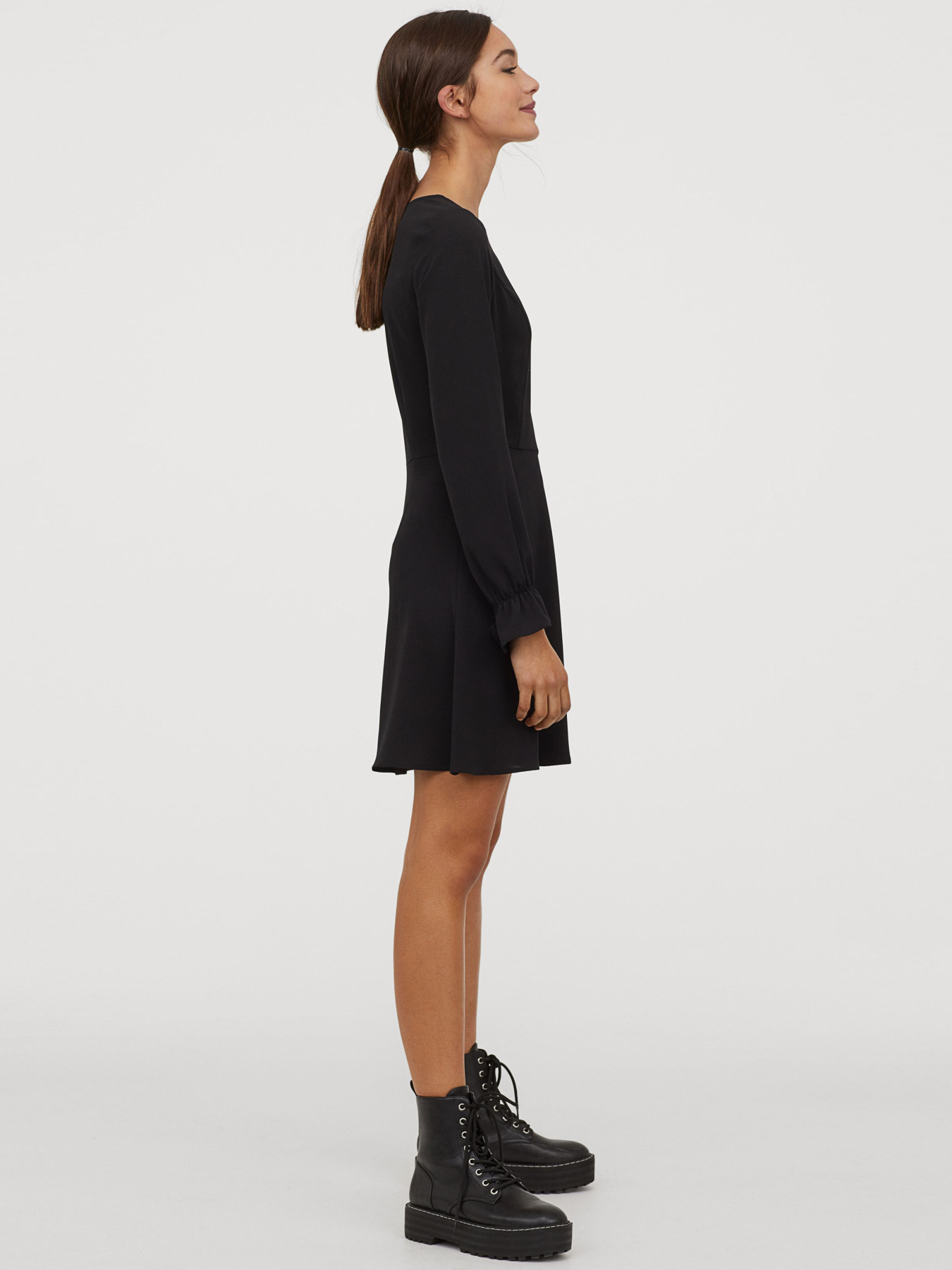 Платье мини H&M модель 7818331RP5_Черный Фото