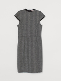 Платье миди H&M модель 7933480sm_серый с узором Фото