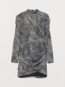 Платье мини H&M модель 7938550dlog_Комбинированный Платье мини H&M модель 7938550dlog_Комбинированный Фото