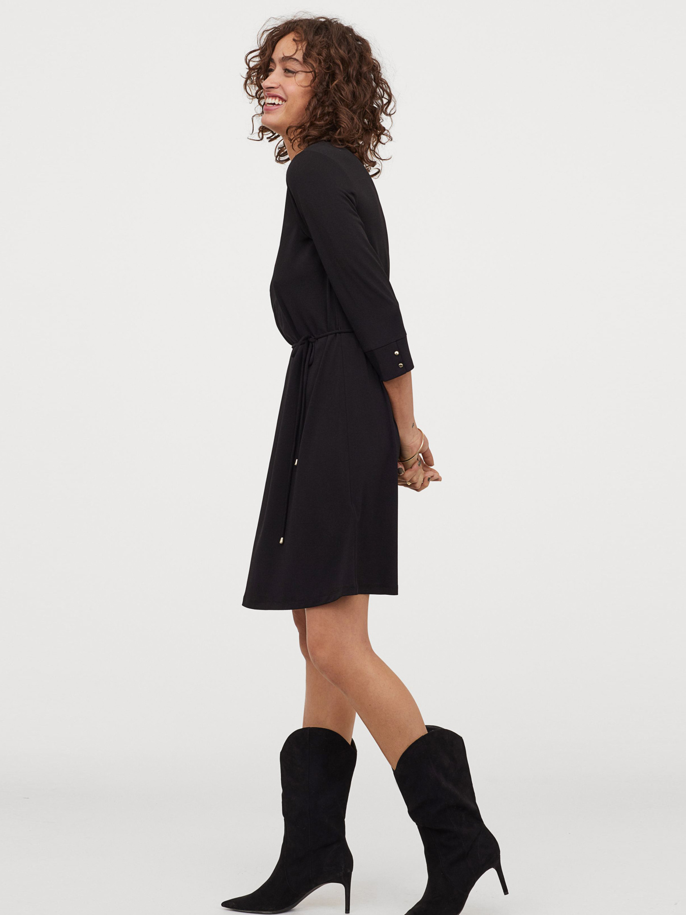 Платье мини H&M модель 7943891wer_Черный Платье мини H&M модель 7943891wer_Черный Фото