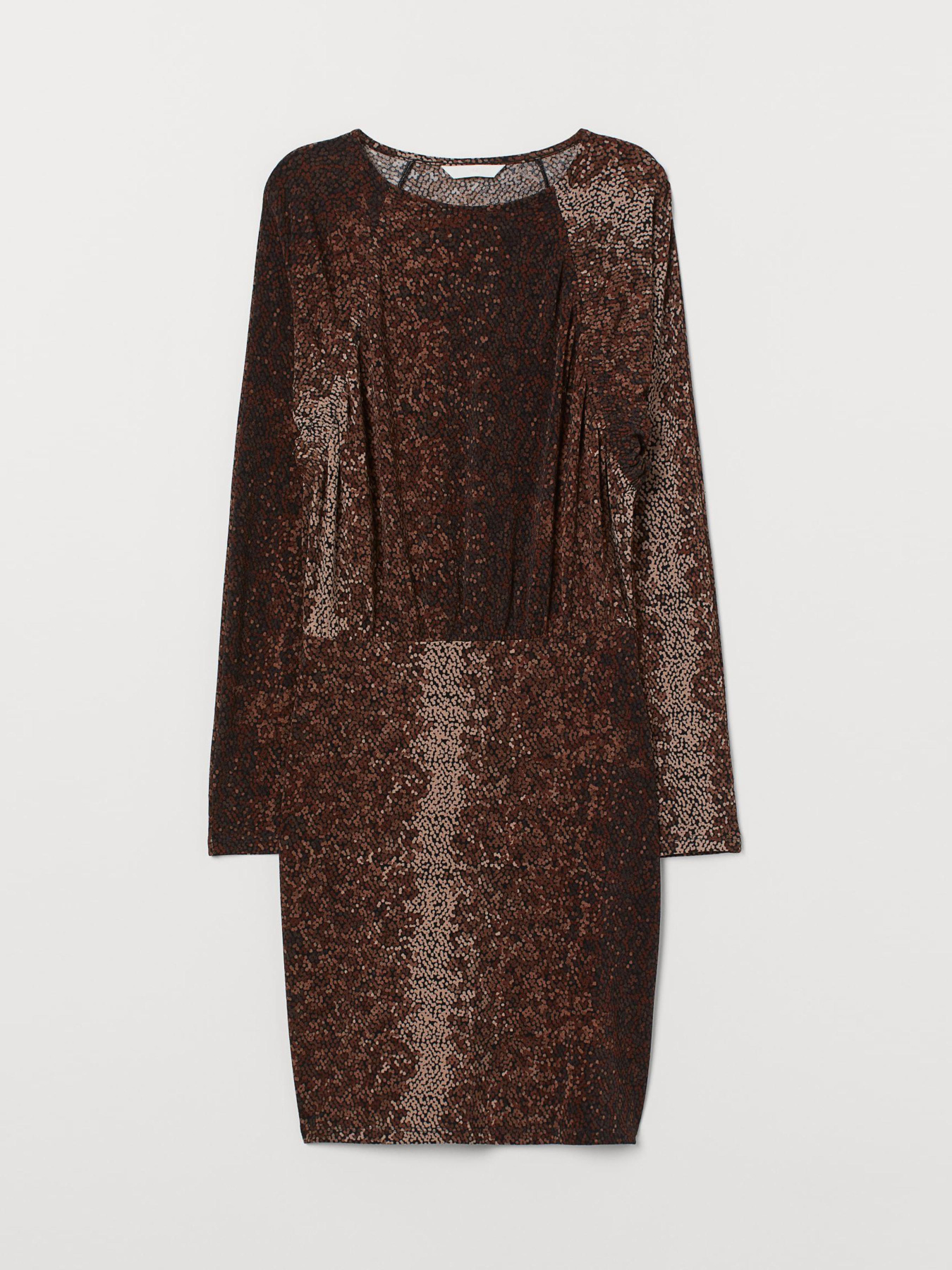 Платье мини H&M модель 7962400sm_Коричневый Платье мини H&M модель 7962400sm_Коричневый Фото