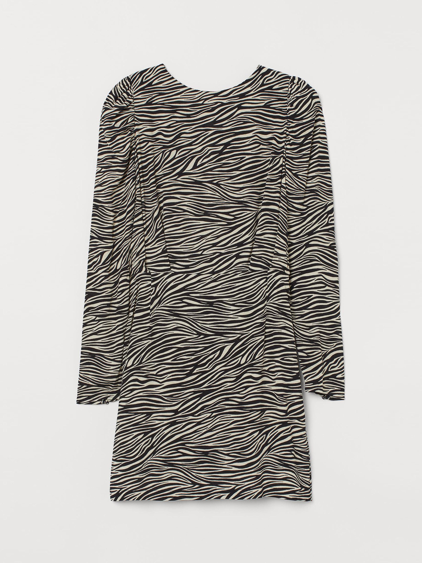 Сукня міні H&M модель 8062430sm_кремово-черный зебра Фото