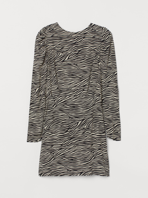 Сукня міні H&M модель 8062430sm_кремово-черный зебра Фото