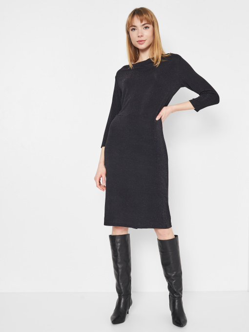 Платье миди H&M модель 8103340log_Черный Фото