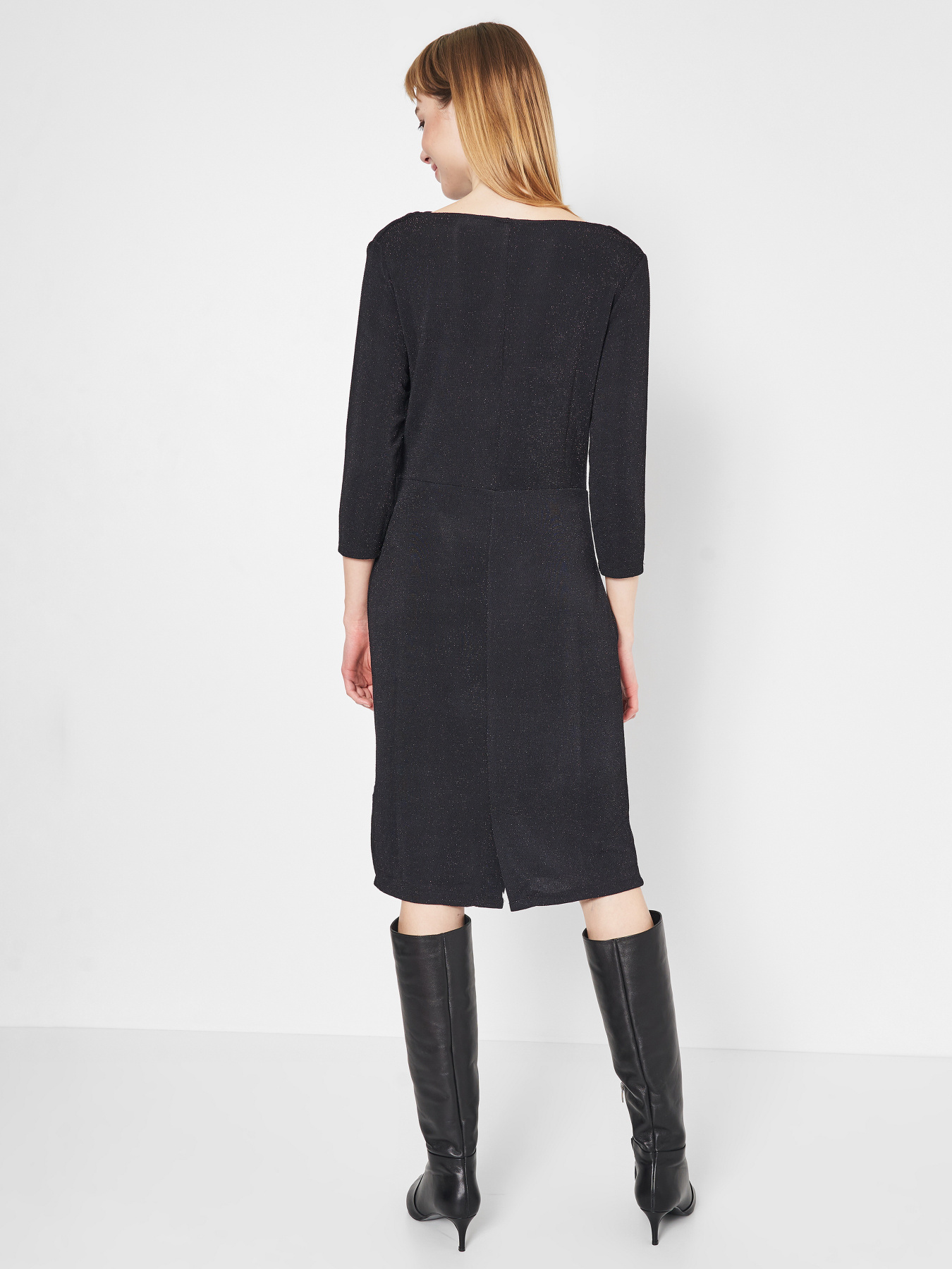 Платье миди H&M модель 8103340log_Черный Фото