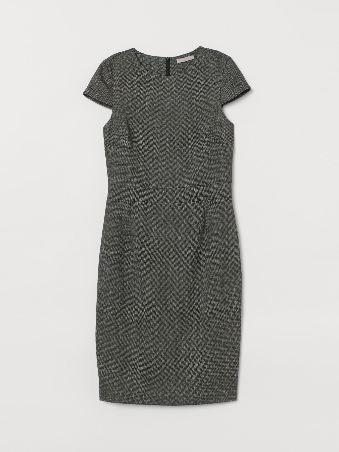 Платье мини H&M модель 8105910bar_Темно-серый Фото