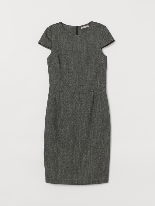 Платье мини H&M модель 8105910bar_Темно-серый Фото