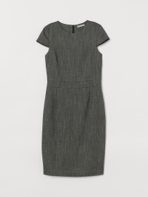 Платье мини H&M модель 8105910bar_Темно-серый Фото
