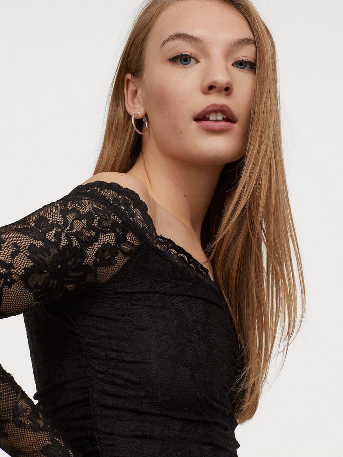 Платье мини H&M модель 8134300abr_Черный Фото