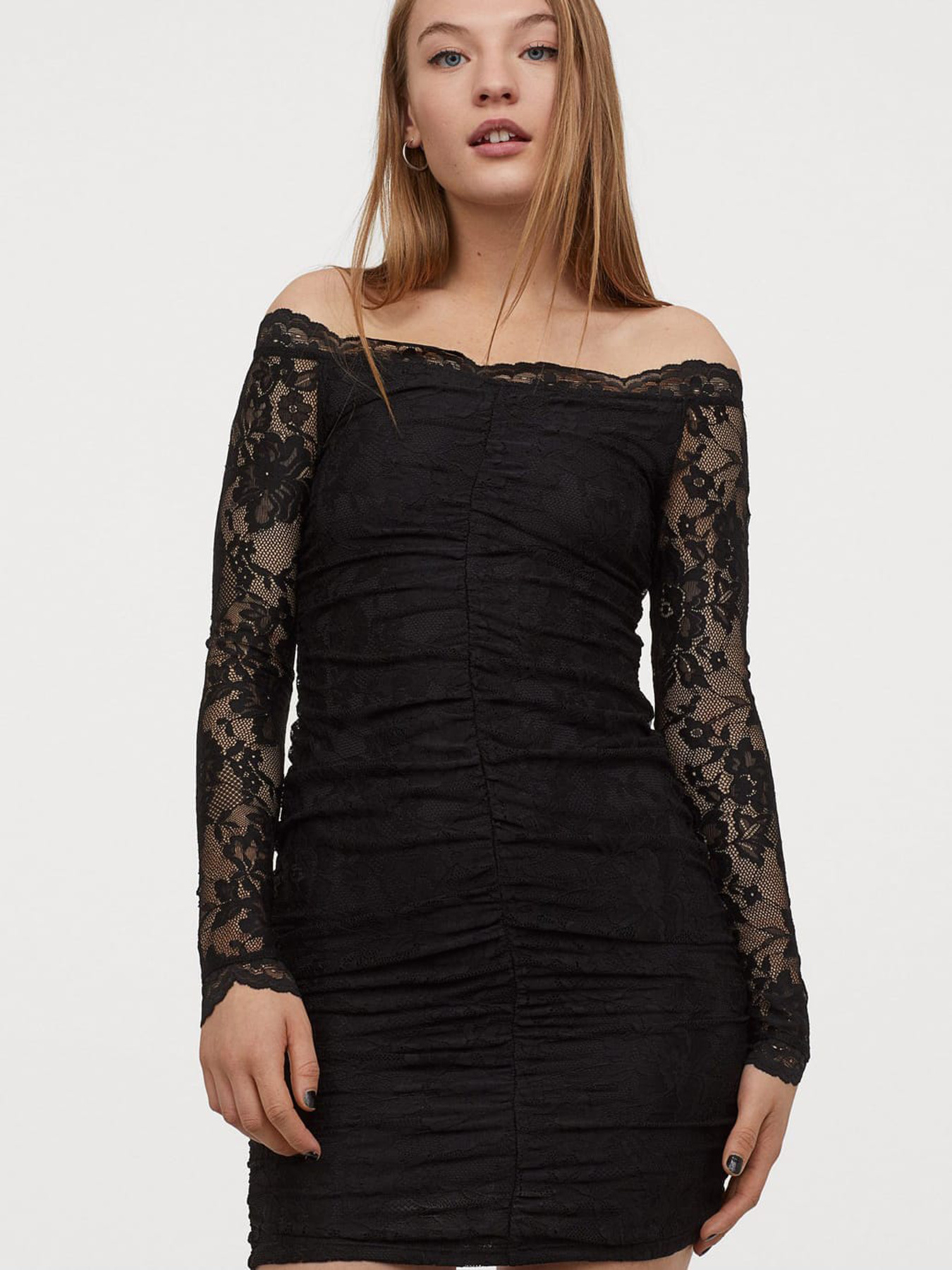 Платье мини H&M модель 8134300abr_Черный Фото