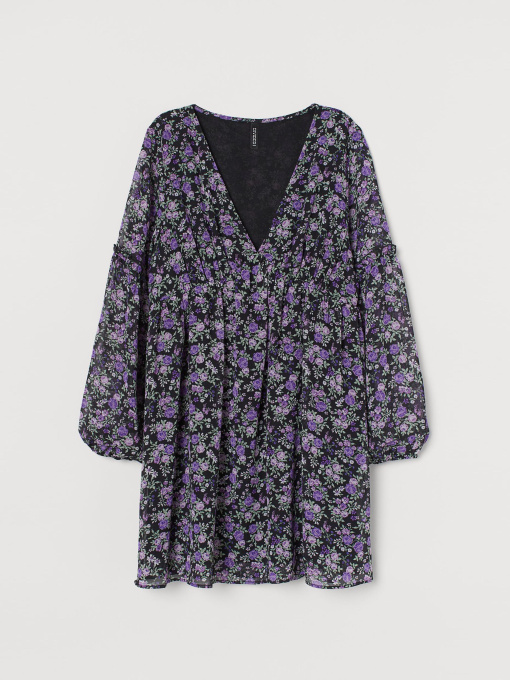 Платье мини H&M модель 8361302sdm_Черный Фото