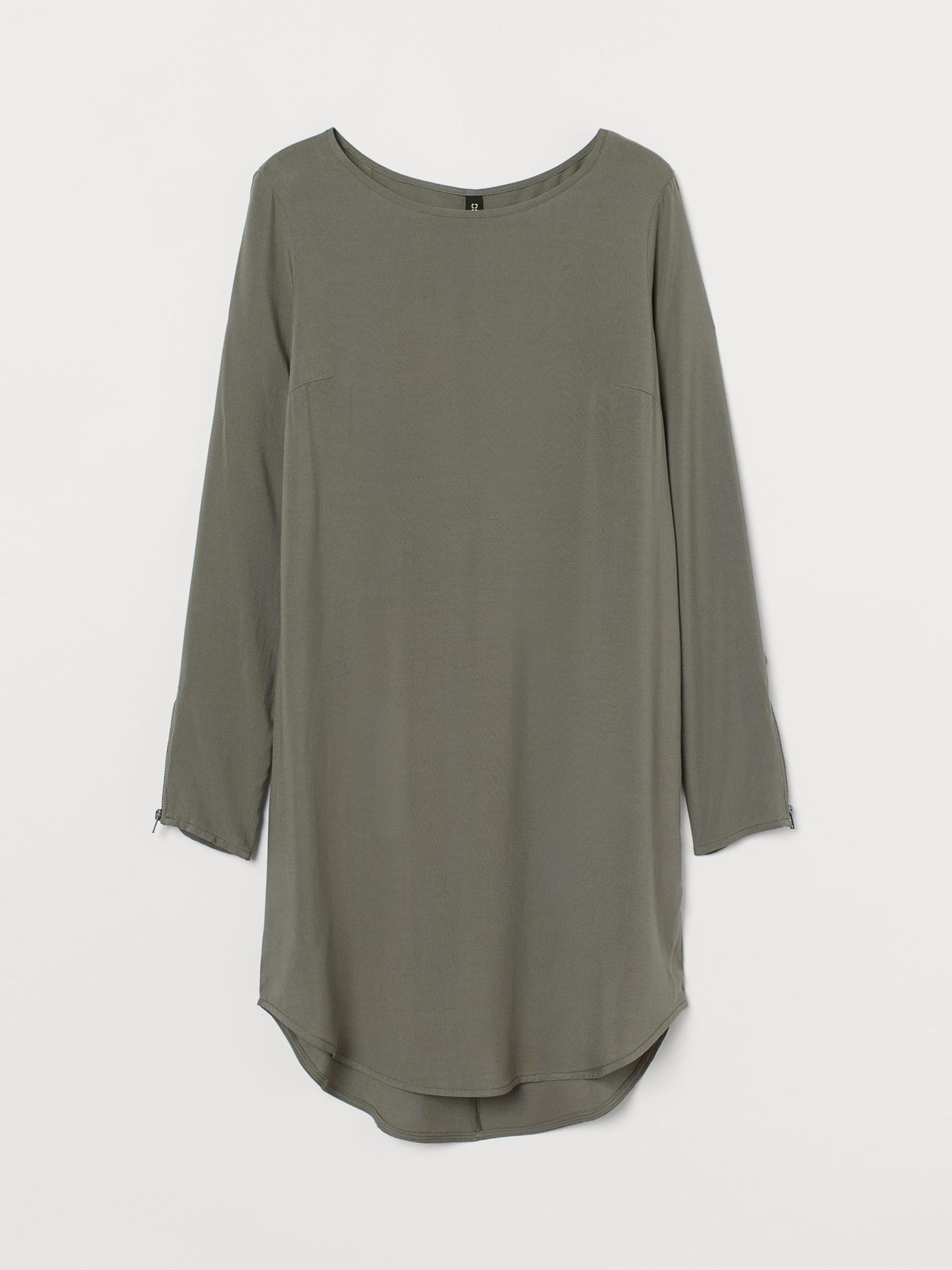 Платье мини H&M модель 8456101wer_Хаки Фото