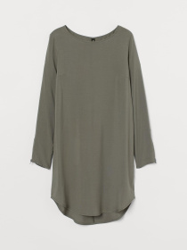 Платье мини H&M модель 8456101wer_Хаки Фото