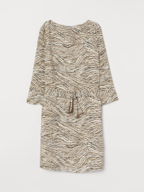 Платье миди H&M модель 8465811wer_Бежево-черный Фото