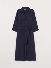 Платье миди H&M модель 8585651wer_Темно-синий Фото