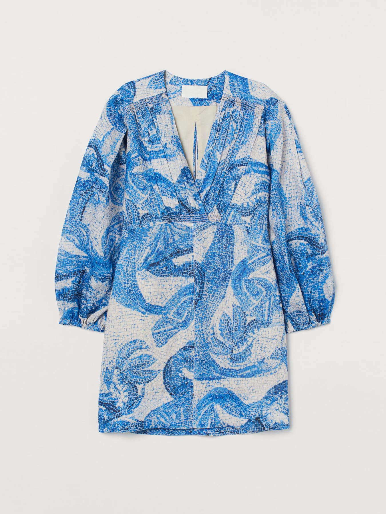 Платье мини H&M модель 8623861wer_Бело-синий Фото