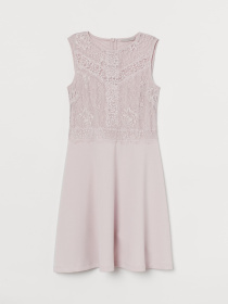 Платье миди H&M модель 8673651wer_Пудровый Фото