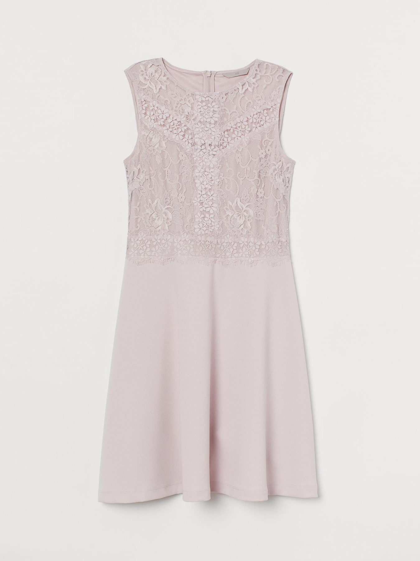 Платье миди H&M модель 8673651wer_Пудровый Фото