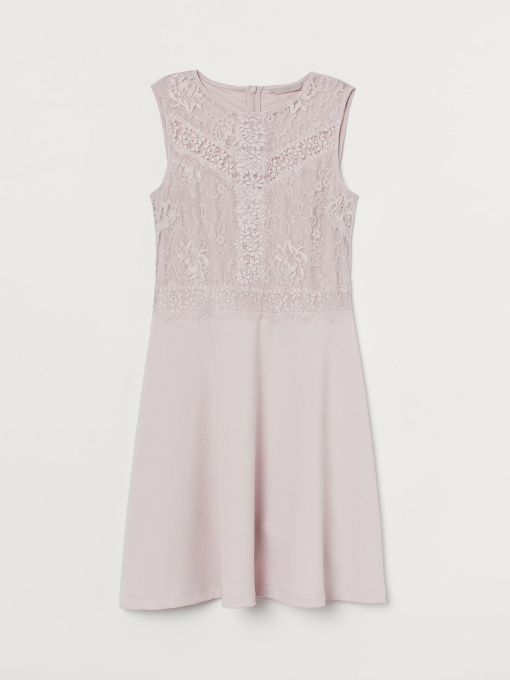 Платье миди H&M модель 8673651wer_Пудровый Фото