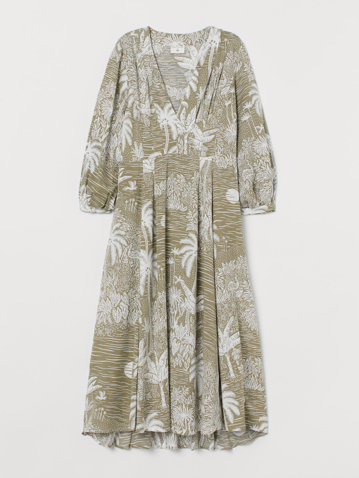 Платье миди H&M модель 8728381wer_Фисташковый Фото