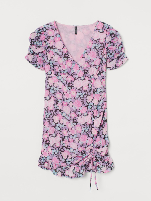 Платье мини H&M модель 8946512ral_Комбинированный Фото