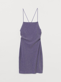 Платье мини H&M модель 9024862wer_Лавандовый Фото