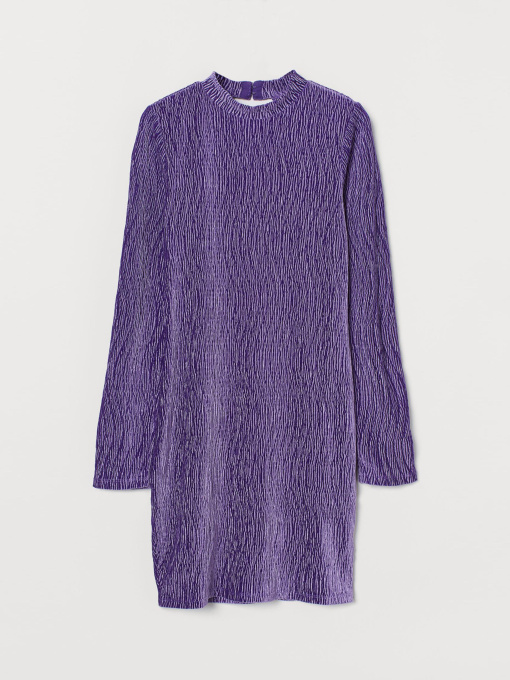 Платье мини H&M модель 9025092bar_Фиолетовый Фото