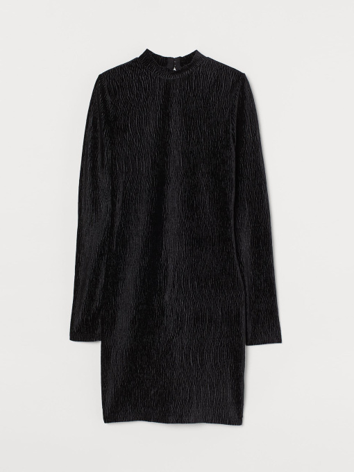 Платье мини H&M модель 9025092bar_Черный Фото