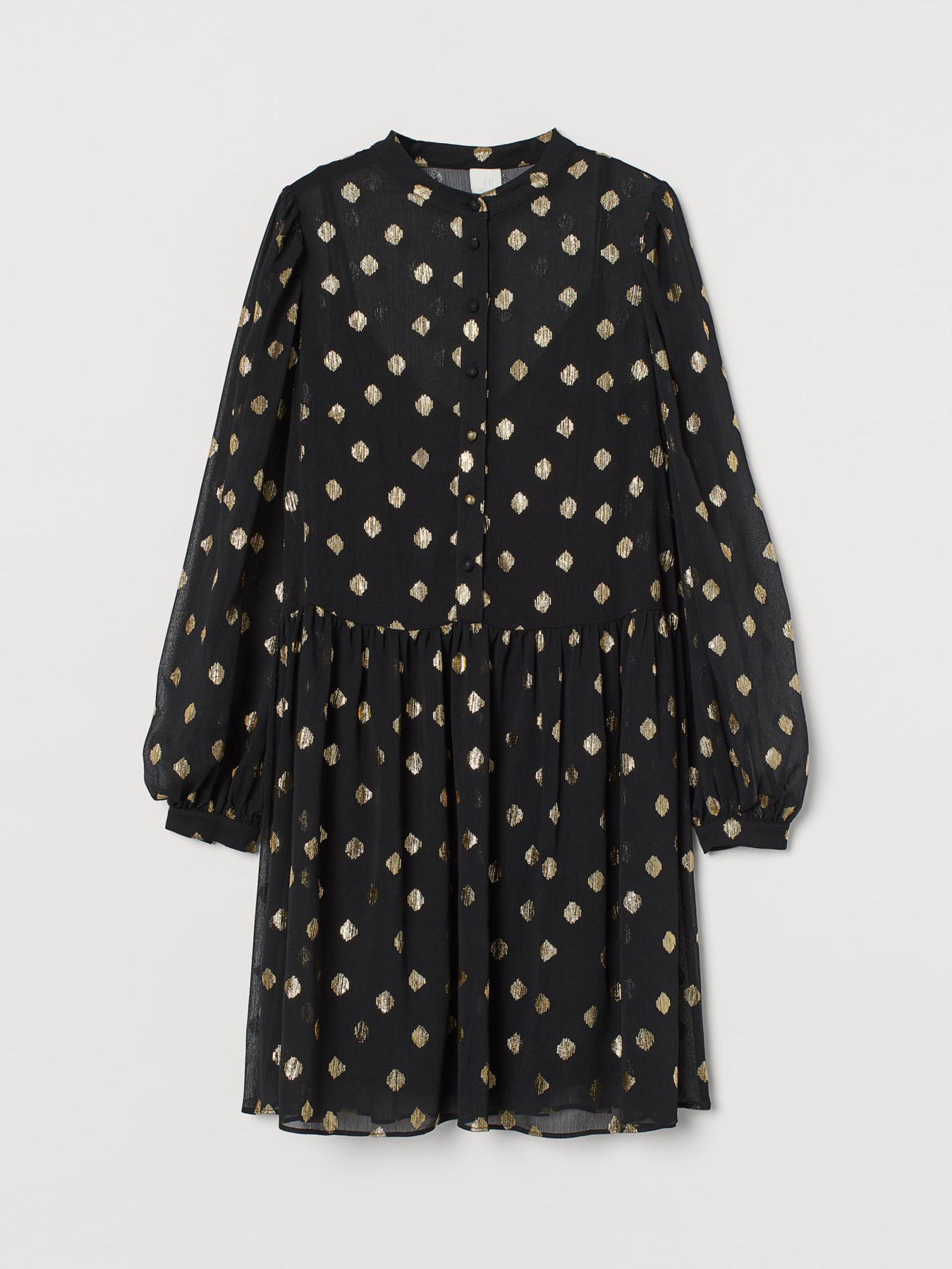 Платье мини H&M модель 9087292wer_Черный Фото