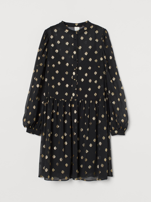 Платье мини H&M модель 9087292wer_Черный Фото