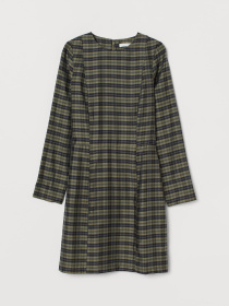 Платье мини H&M модель 9154872abr_черно-зеленый Фото