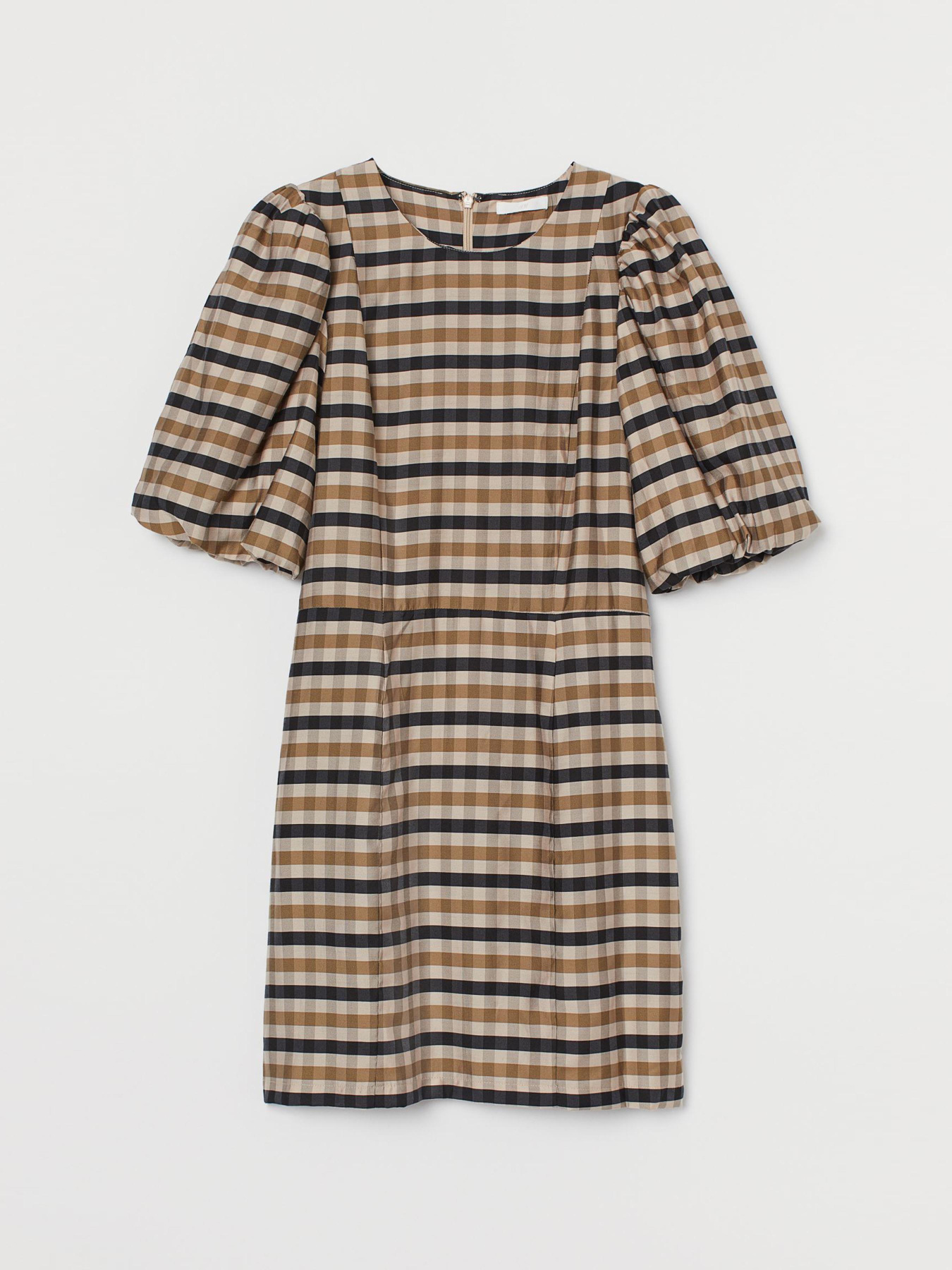 Платье мини H&M модель 9154872sdm_Светло-бежевый Фото