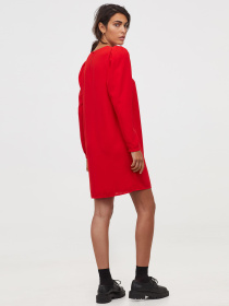 Платье мини H&M модель 9156252sm_ярко-красный Фото