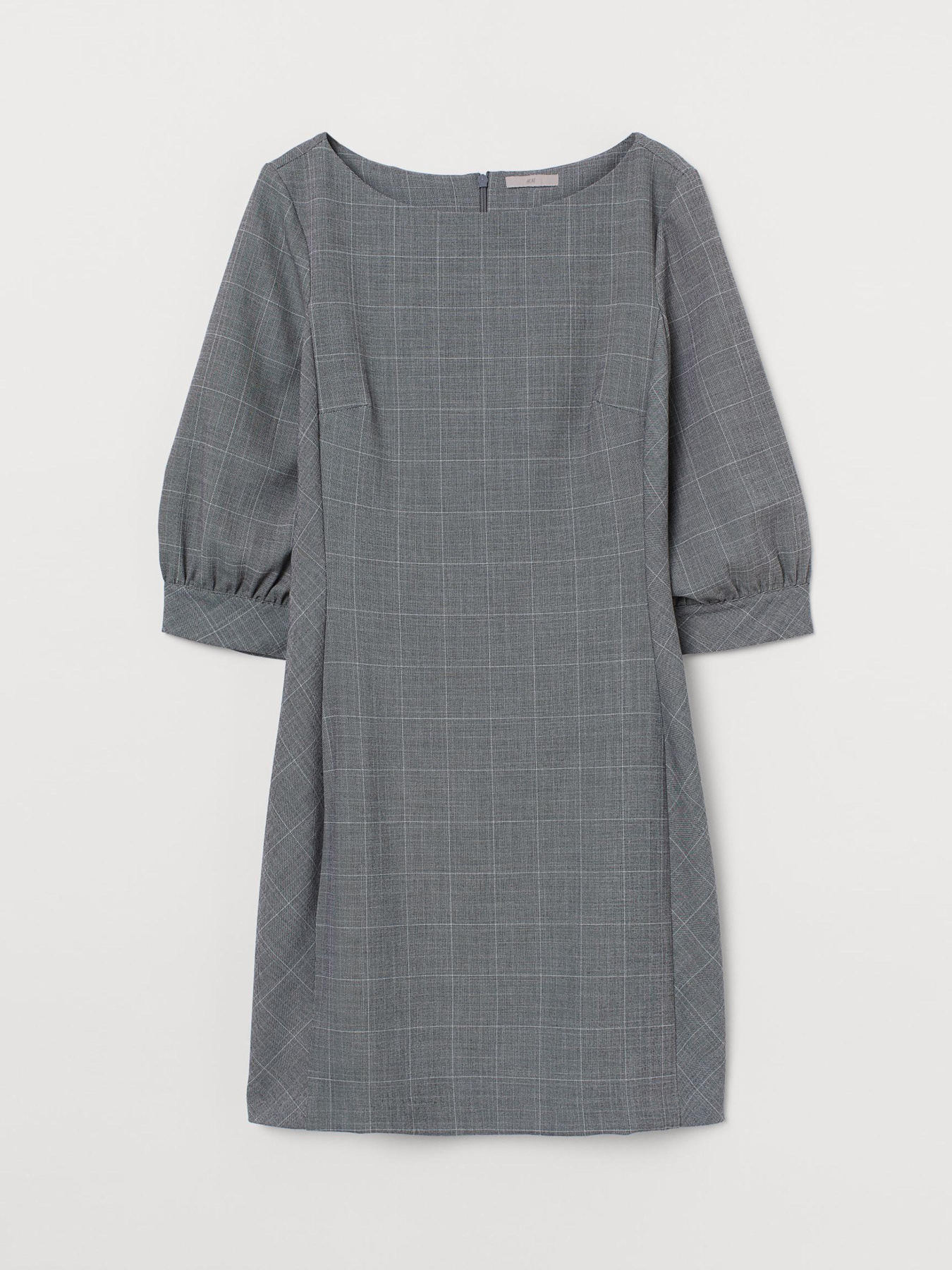 Платье мини H&M модель 9167252bar_Светло-серый Фото