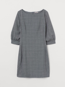 Платье мини H&M модель 9167252bar_Светло-серый Платье мини H&M модель 9167252bar_Светло-серый Фото