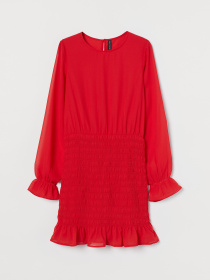 Платье мини H&M модель 9189052bar_Красный Фото