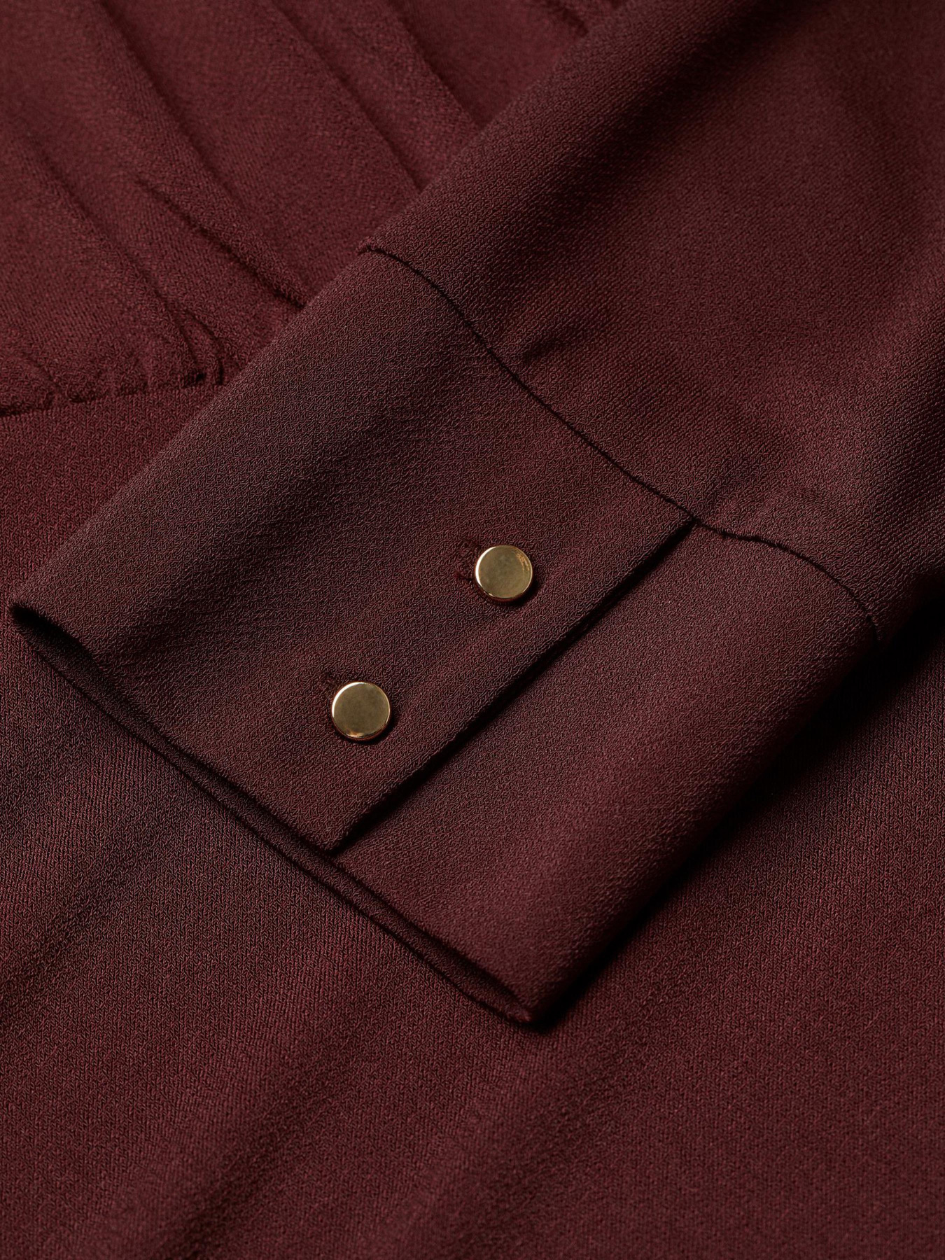 Платье миди H&M модель 9235222bar_Бордовый Фото