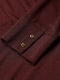 Платье миди H&M модель 9235222bar_Бордовый Фото